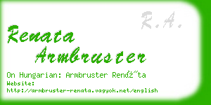 renata armbruster business card